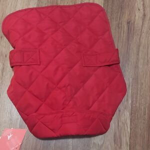 Quilted dog vest red Medium velcro